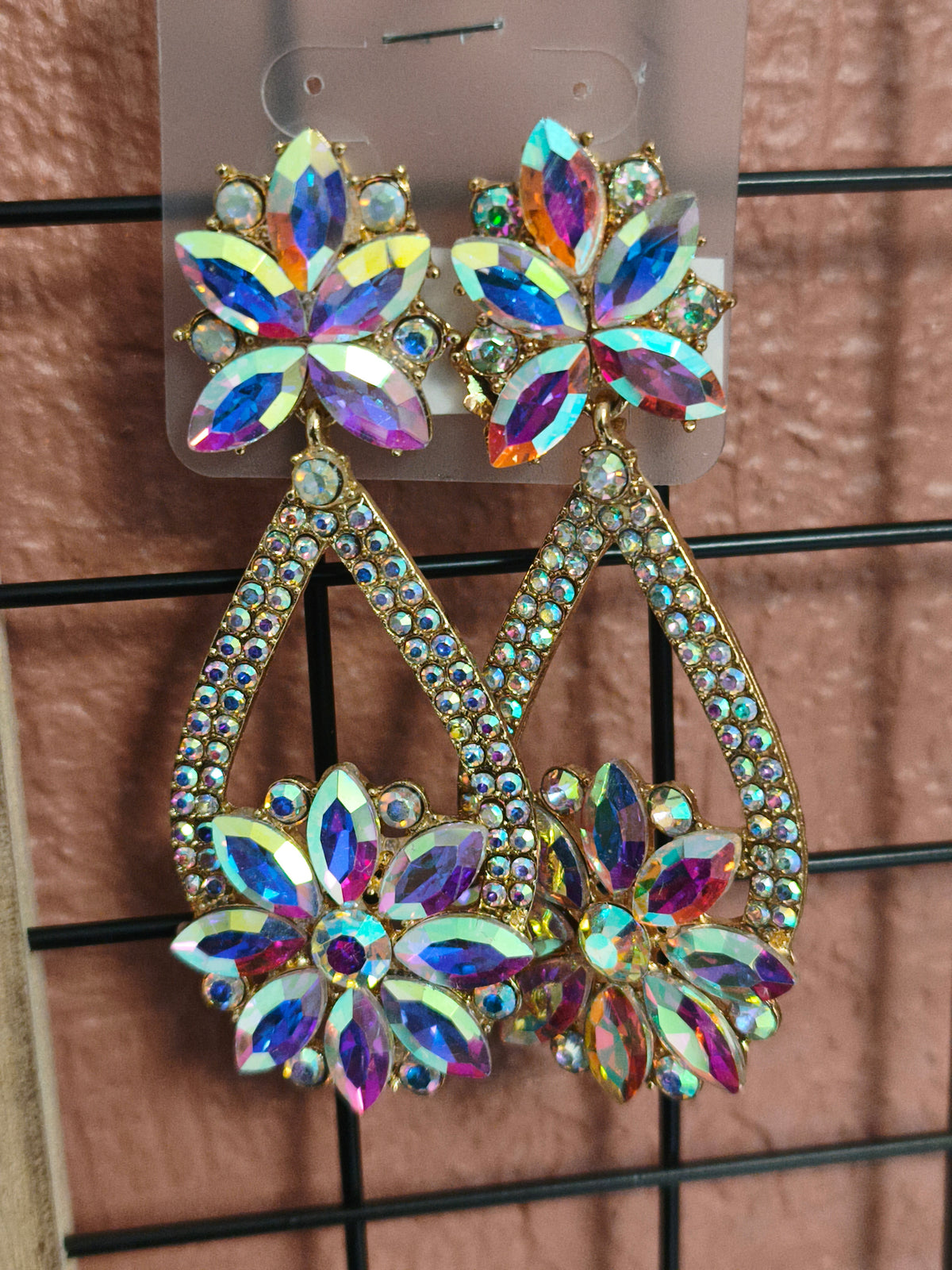 Boucle d'oreille strass