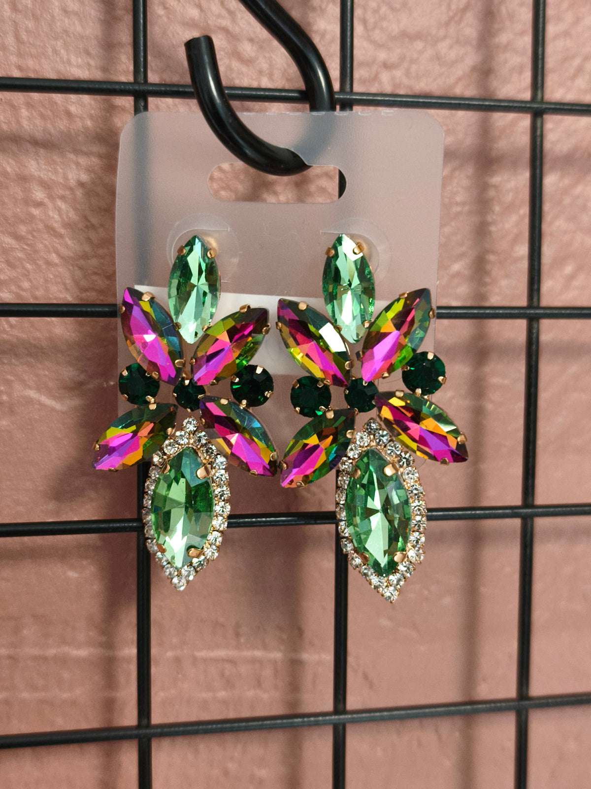 Boucle d'oreille strass