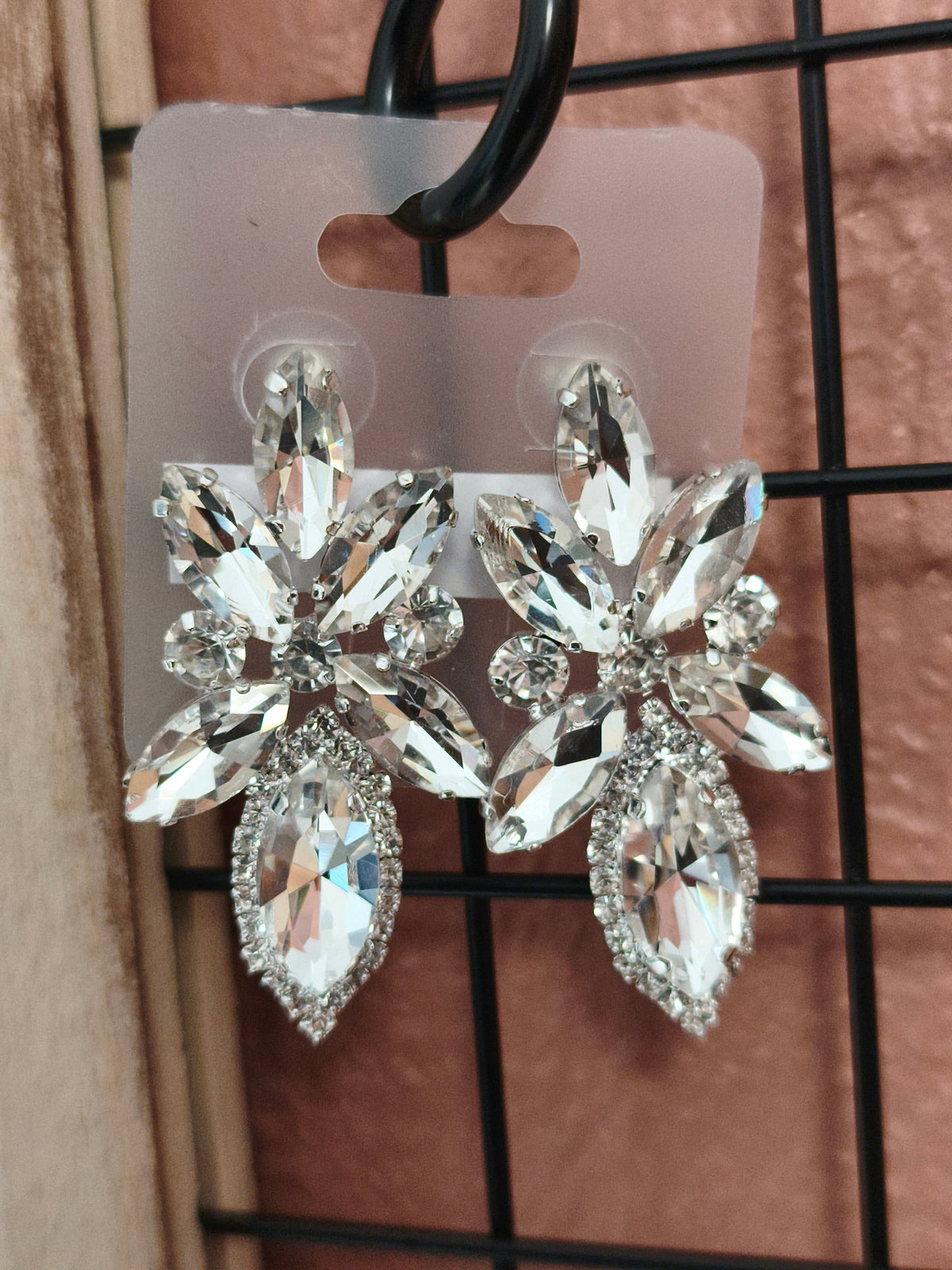 Boucle d'oreille strass