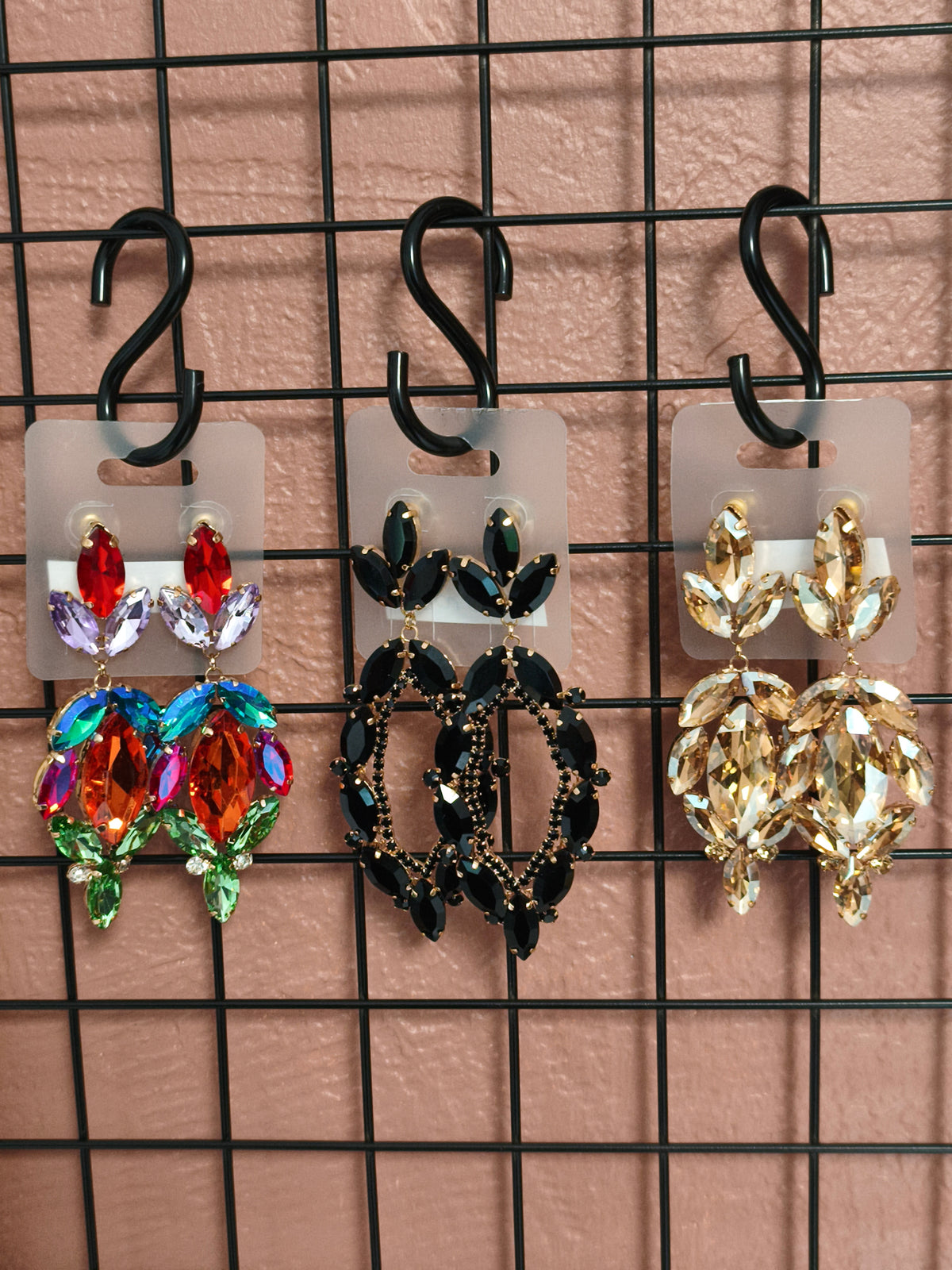 Boucles d'oreilles strass