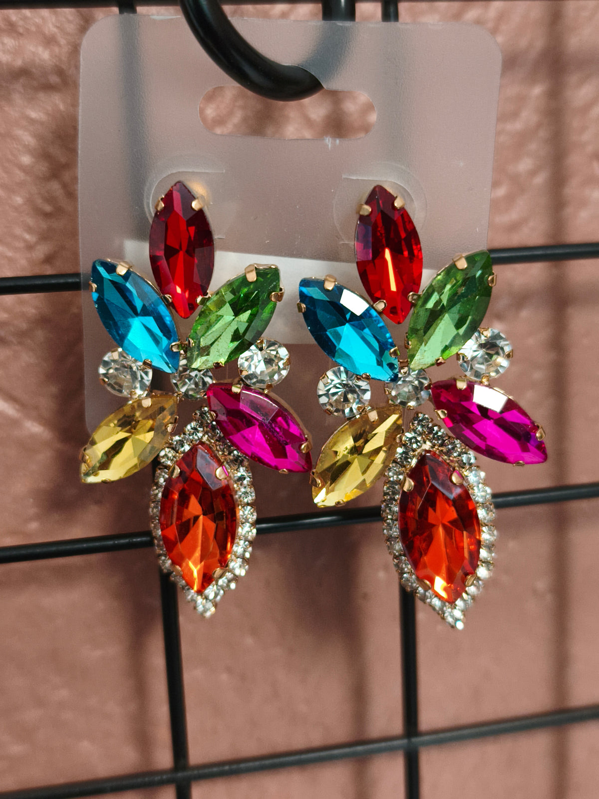 Boucle d'oreille strass