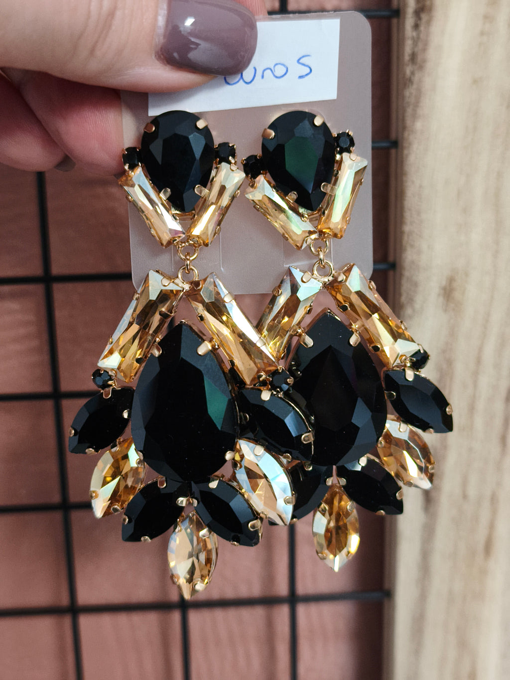 Boucle d'oreille strass a clips