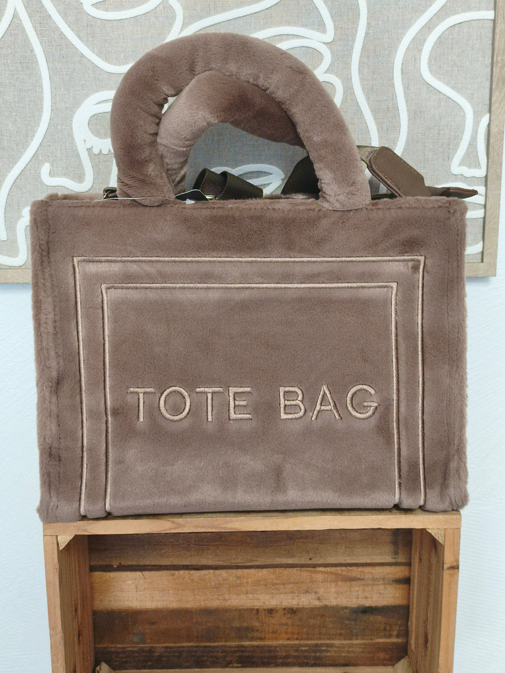 Tote bag fausse fourrure