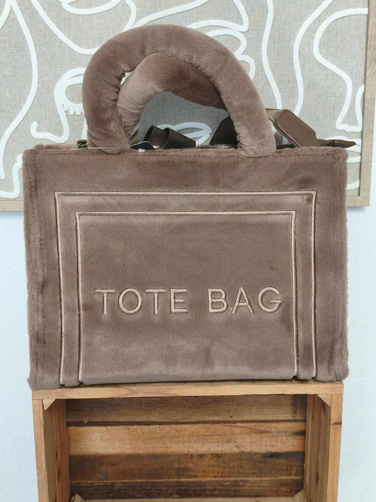 Tote bag fausse fourrure