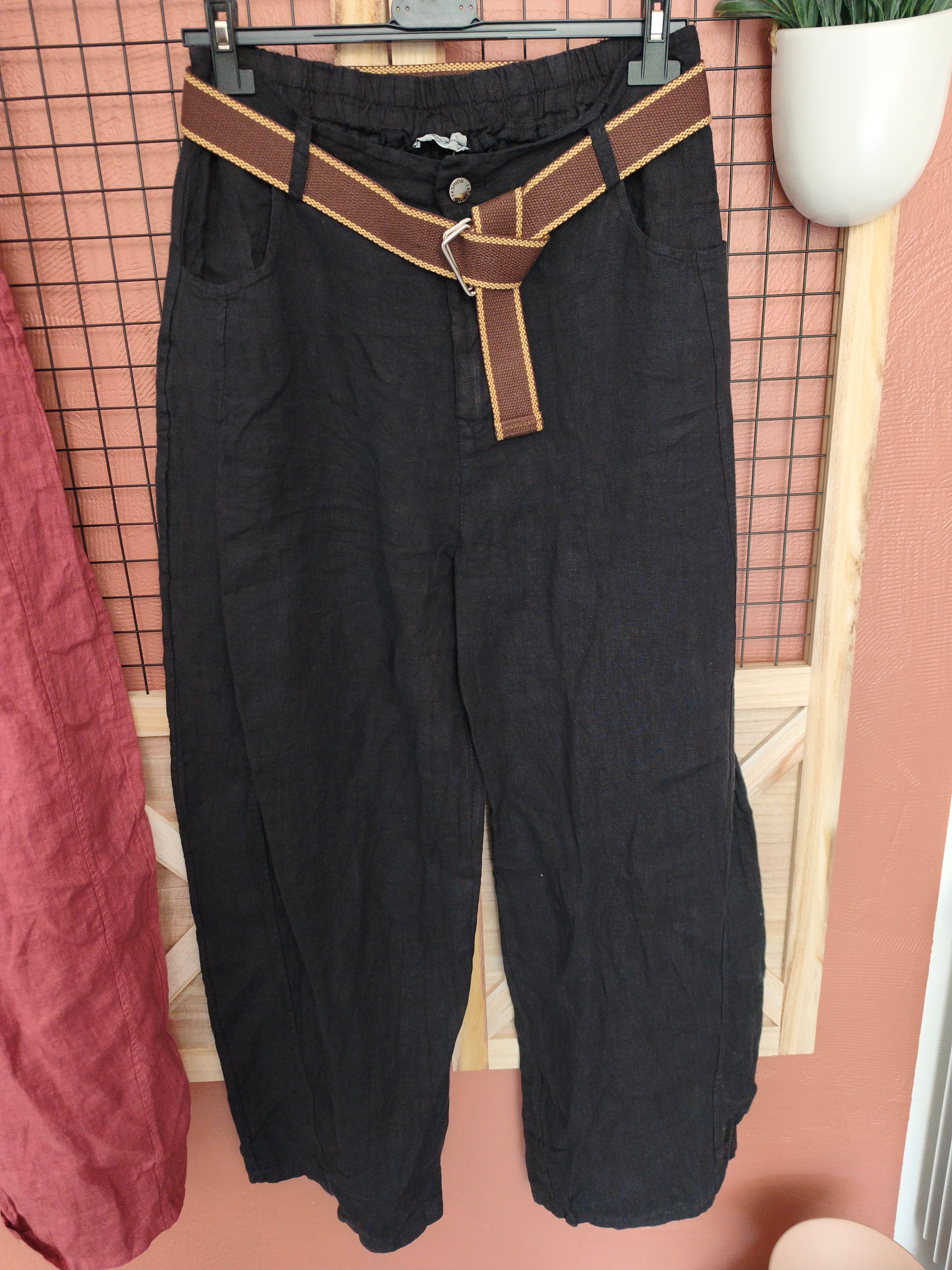 Pantalon type" balloon" 100%lin