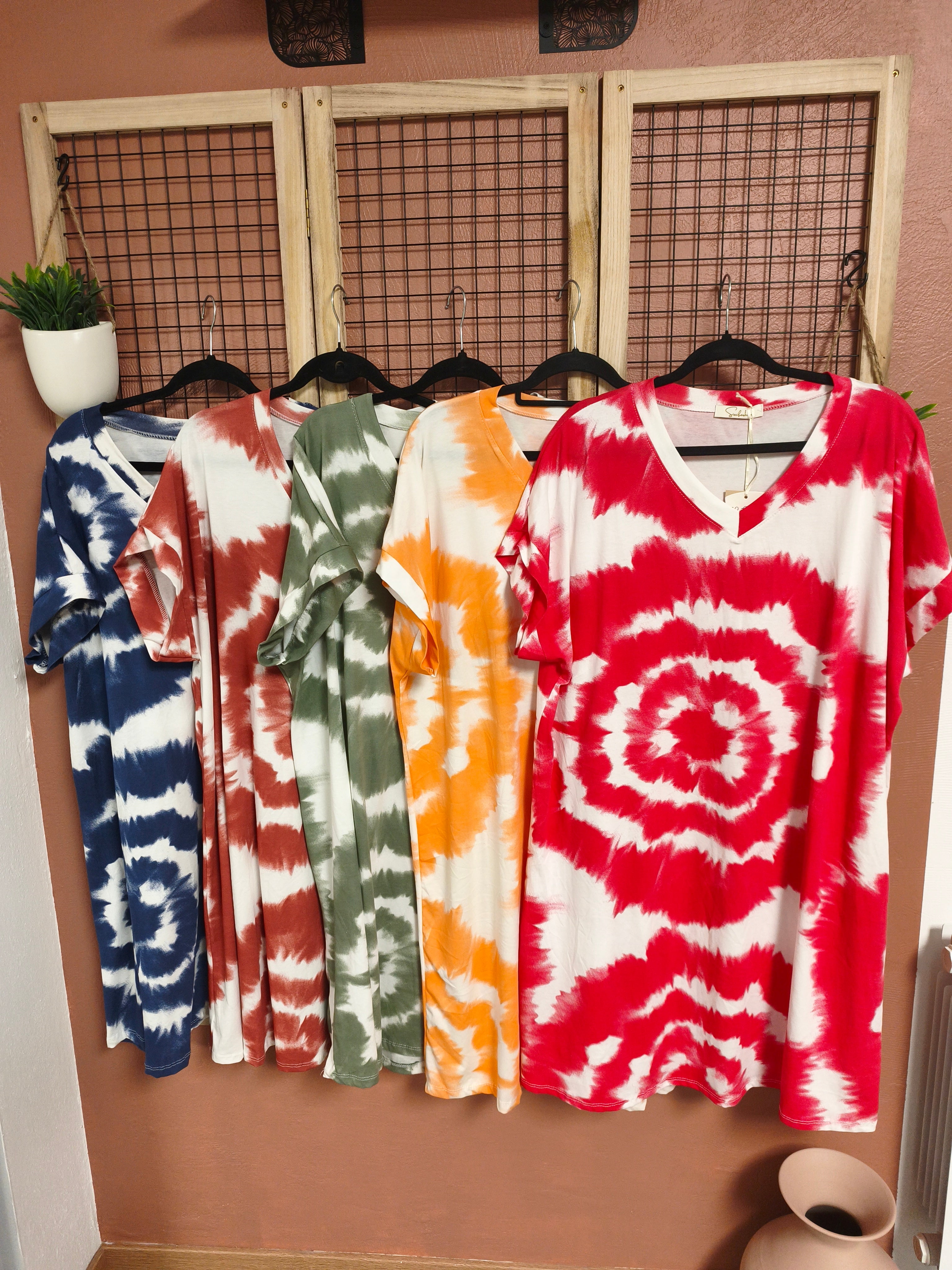 Robe tye and dye 90%coton