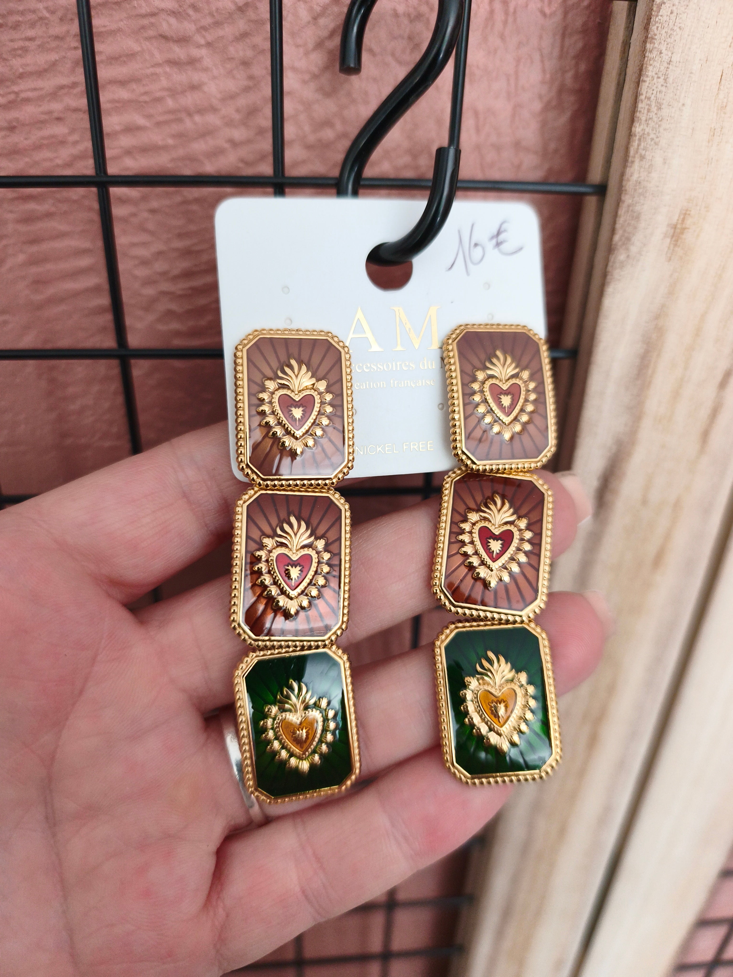 Boucles d'oreilles en acier inoxydable
