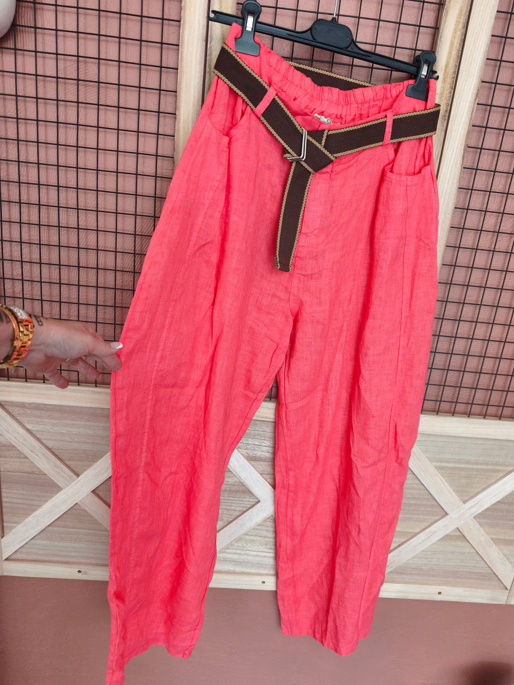 Pantalon type" balloon" 100%lin