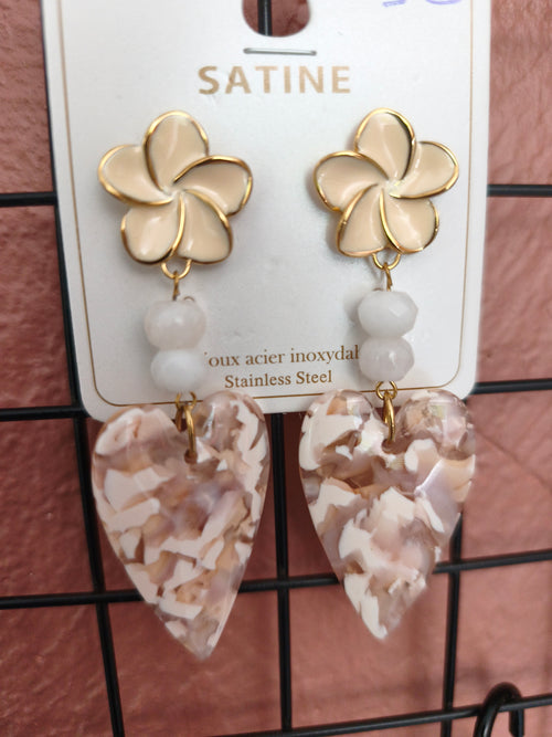 Boucles d'oreilles en acier inoxydable