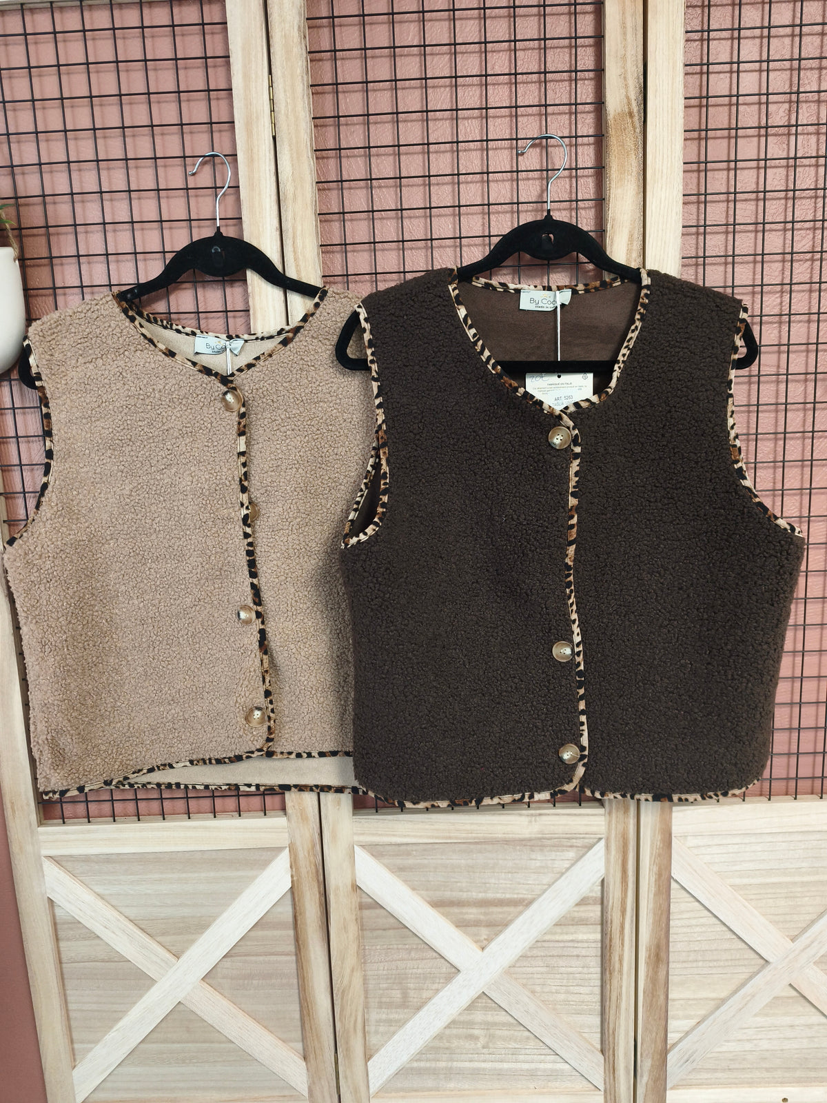Gilet sans manche bouclette
