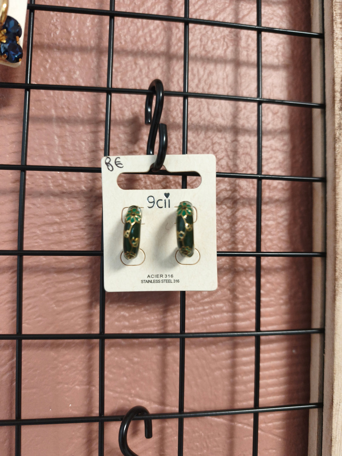 Boucles d'oreilles en acier inoxydable