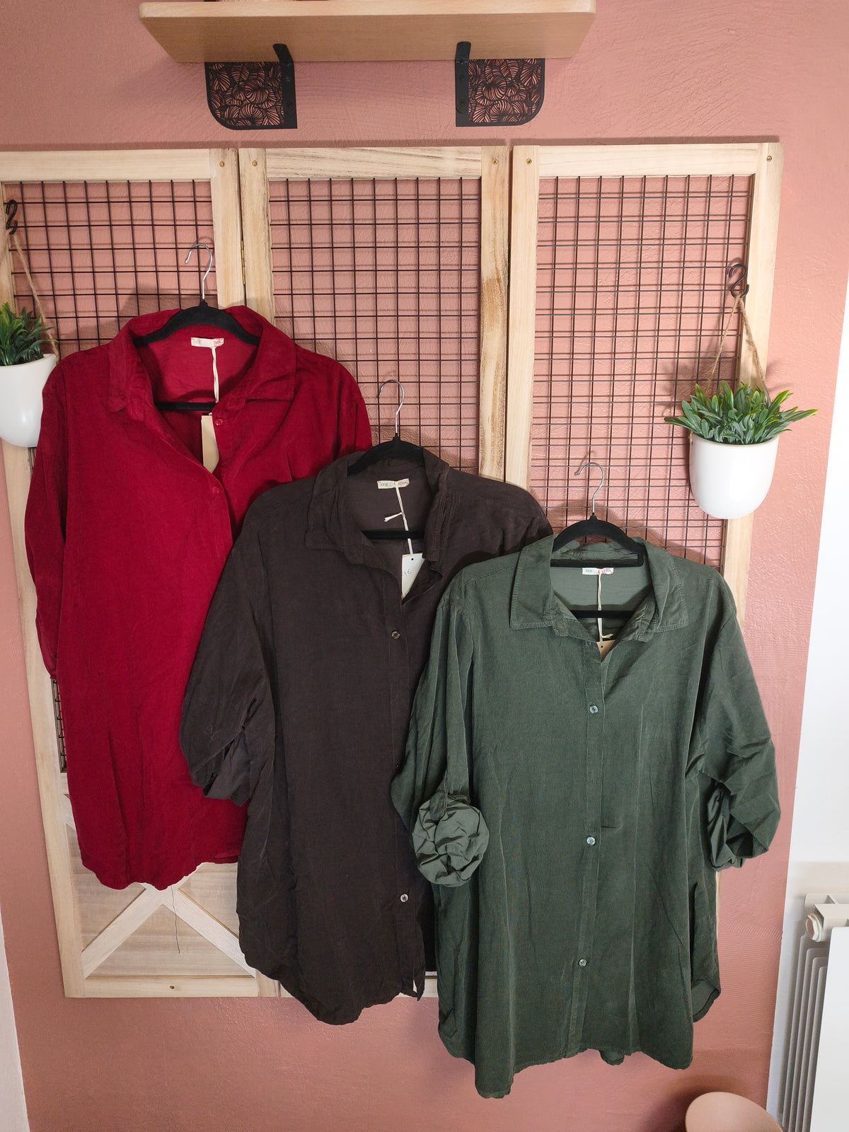 Chemise longue velours ras