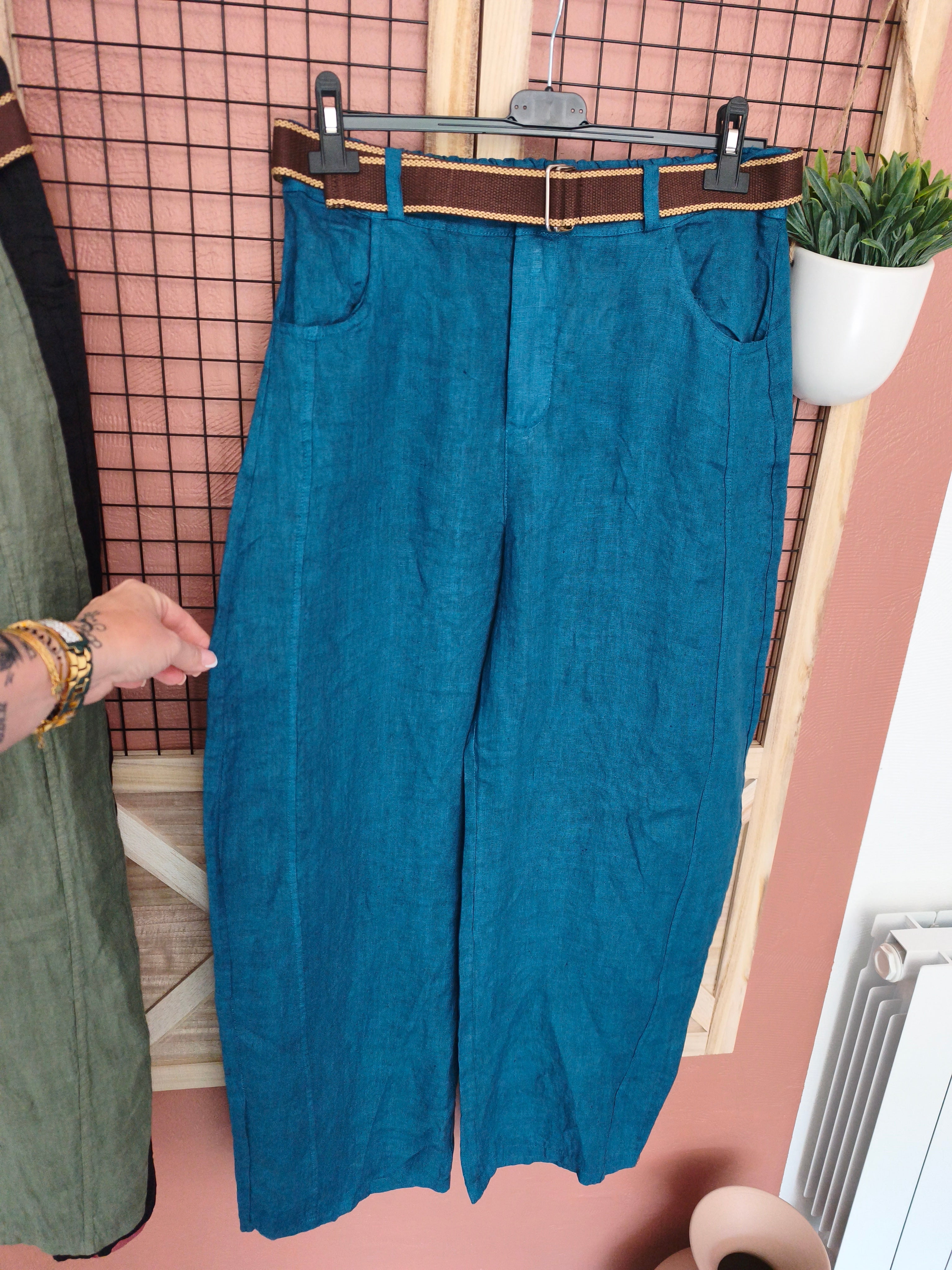 Pantalon type" balloon" 100%lin