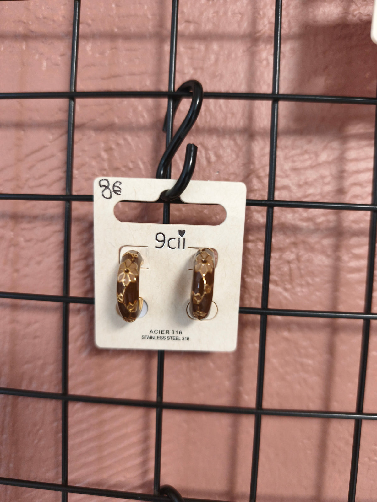 Boucles d'oreilles en acier inoxydable