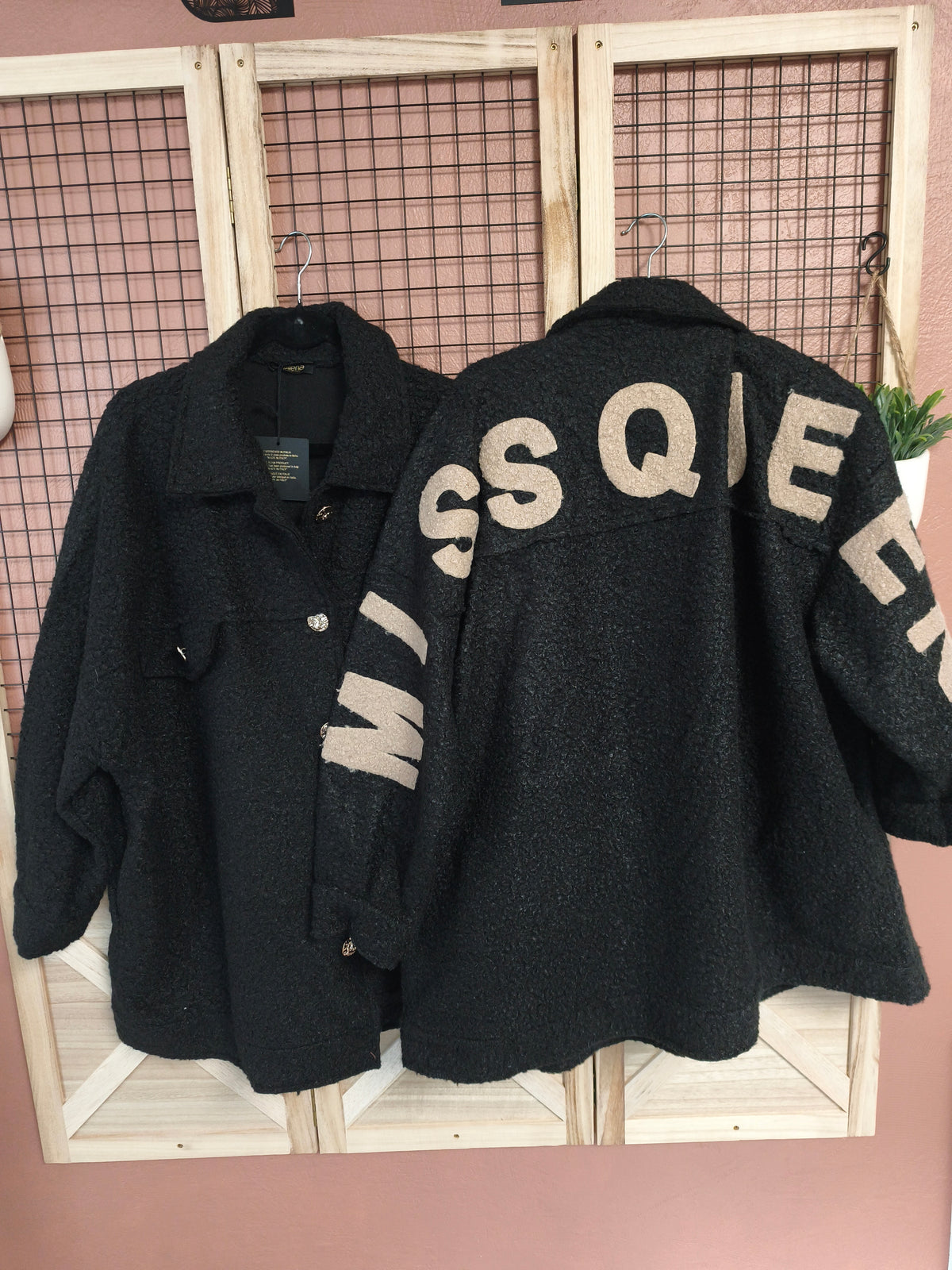 Veste maille bouclette