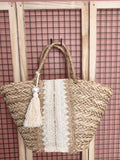Sac paille pompom