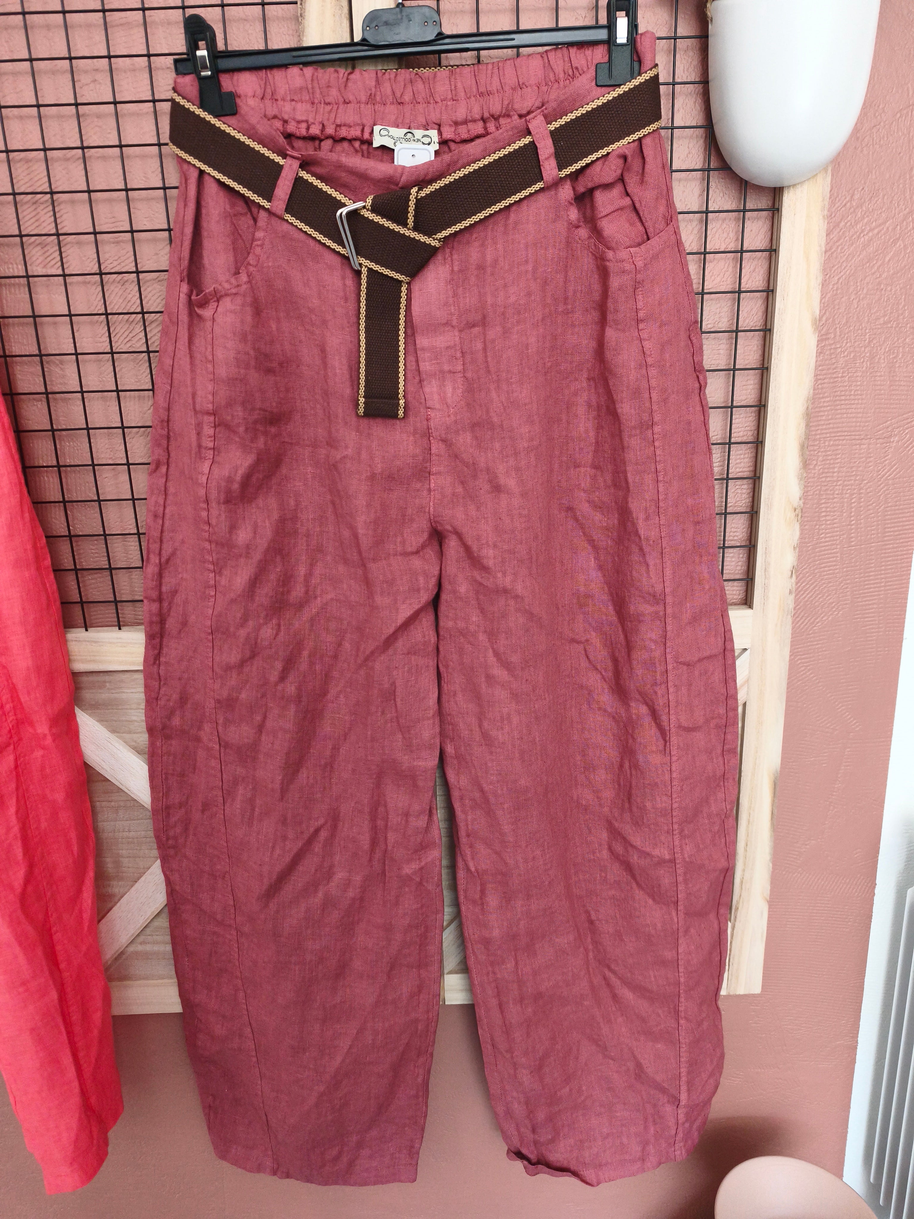 Pantalon type" balloon" 100%lin