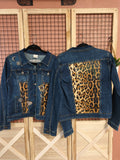 Veste jean's léopard " Zac et Zoé"