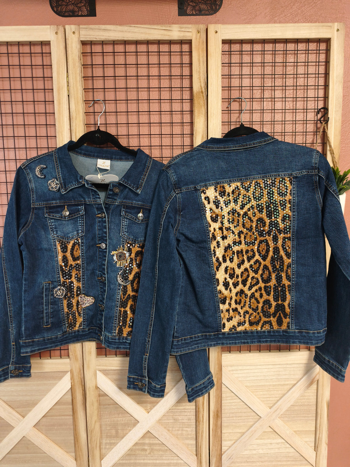 Veste jean's léopard " Zac et Zoé"