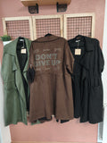 Veste longue suédine