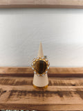 Bague acier inoxydable et pierres naturelles
