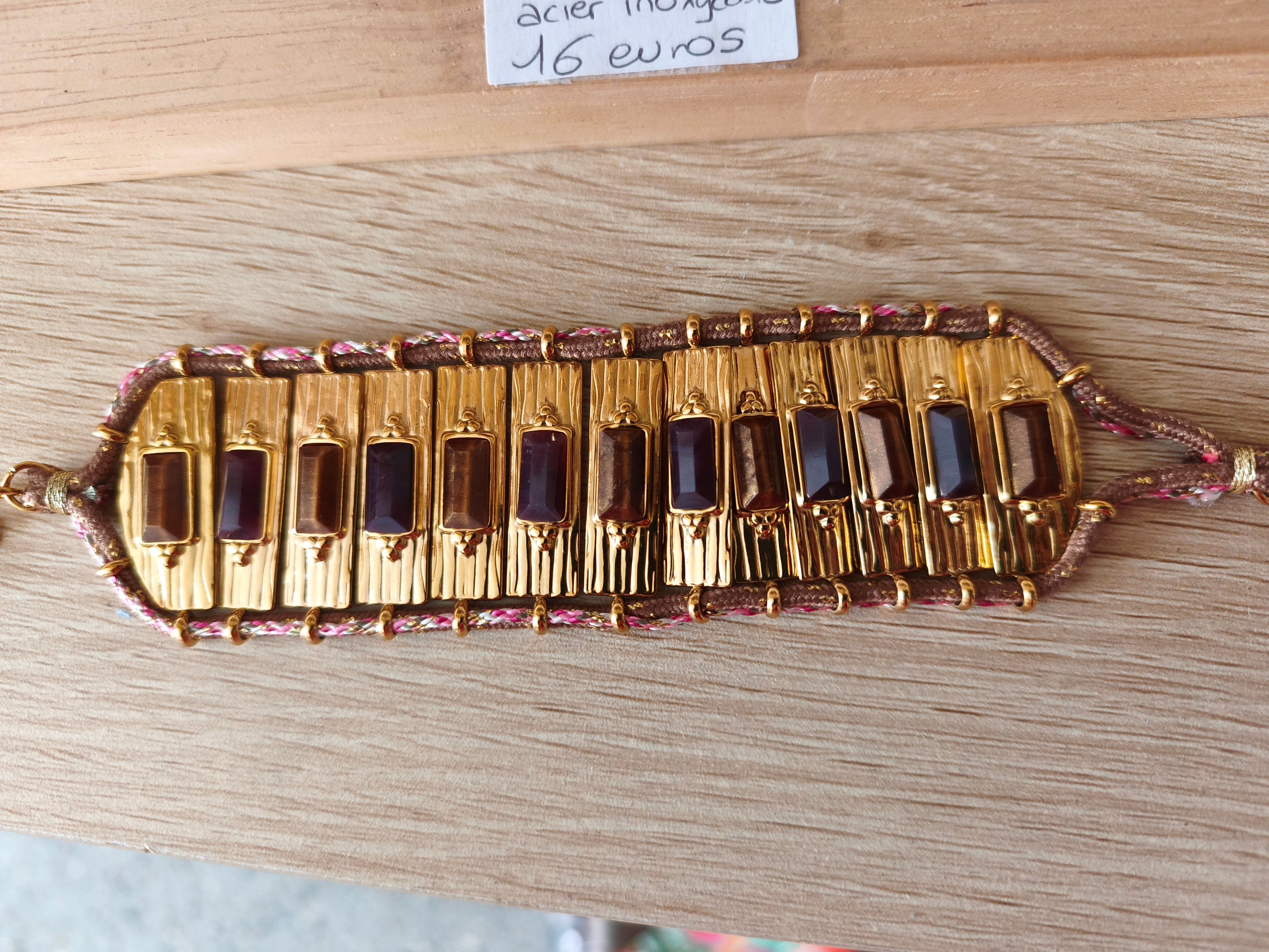 Bracelet acier inoxydable type manchette