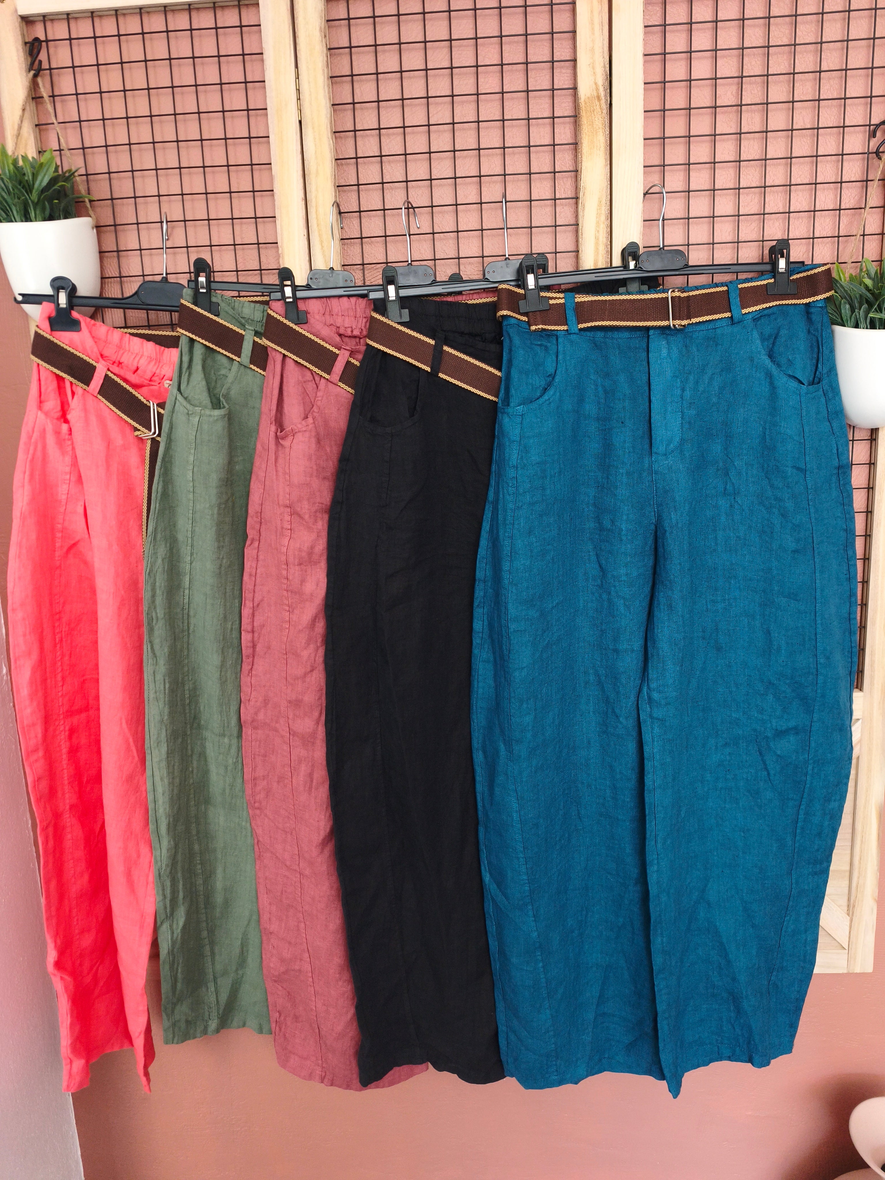 Pantalon type" balloon" 100%lin