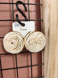 Boucles d'oreilles acier inoxydable et paille